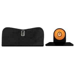 Black and orange gun sight set