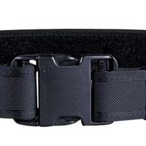 Black tactical belt with adjustable buckle