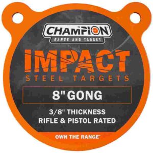 8-inch steel gong target for shooting practice.