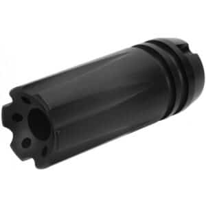 Black muzzle brake for rifle