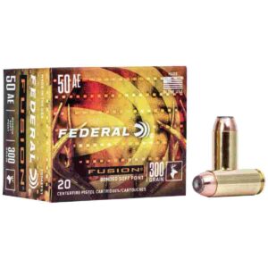 Federal Fusion 50 AE 300 grain ammo box