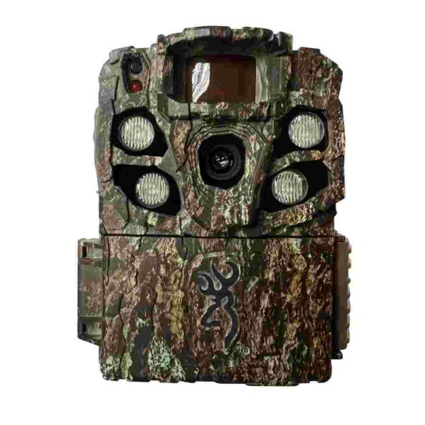 Camouflage trail camera for wildlife observation.