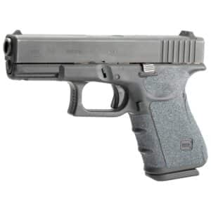 Glock 19 semiautomatic pistol, side view