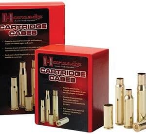 Hornady cartridge cases and packaging display