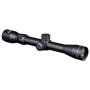 Black rifle scope with adjustment knobs