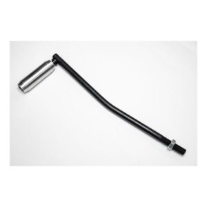 Black motorcycle exhaust assembly with silencer