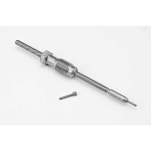 Metal drill attachment with threaded rod and pin