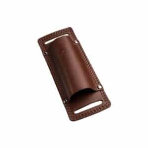 Brown leather tool holder with belt slots