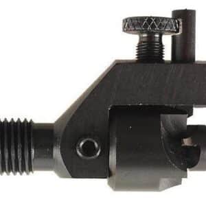 Precision metal engineering component with threaded parts.