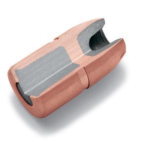 Copper welding nozzle close-up view