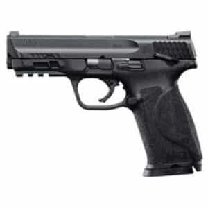 Black semi-automatic handgun side view