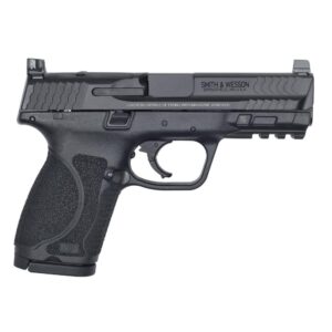 Black semi-automatic handgun side view