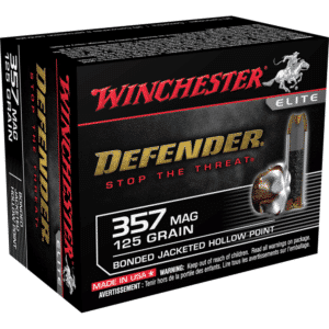 Winchester Defender .357 Mag ammunition box.