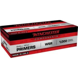 Winchester small rifle primers box, 1000 count.