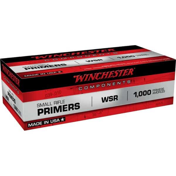 Winchester small rifle primers box, 1000 count.