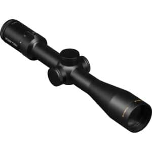 Black rifle scope with adjustment knobs