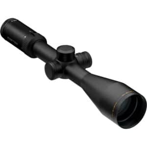 Black rifle scope with adjustment knobs