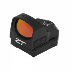 Black red dot sight with buttons and dials