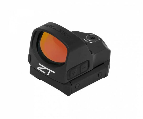 Black red dot sight with buttons and dials