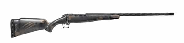 Camouflage rifle with long barrel and stock