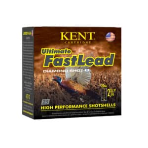 Kent FastLead shotshells box with flying pheasant.
