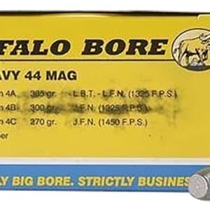 Buffalo Bore Heavy 44 Magnum ammunition box