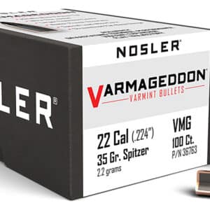 Nosler Varmageddon 22 Cal bullets box