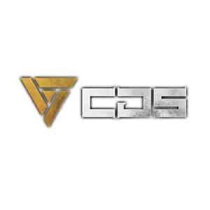 Geometric and metal emblem design logo