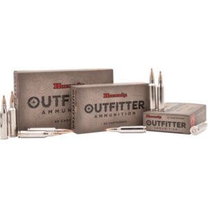 Hornady Outfitter ammunition boxes and cartridges.