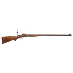 Antique long rifle with wooden stock
