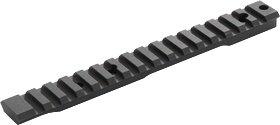 Black Picatinny rail for mounting accessories