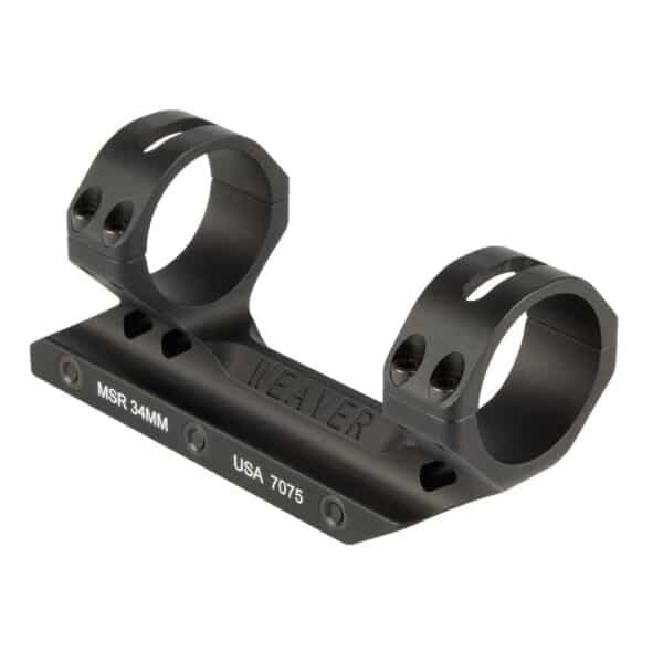 Black MSR 34MM scope mount, Weaver brand.
